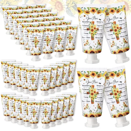 Vista 11 de Paquete de 50 lociones cristianas para manos, regalos a granel para mujeres, regalos para el Día de la Madre, mini loción de mano de viaje