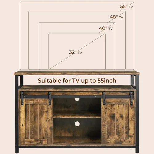 Vista 4 de Yaheetech Soporte de TV de granja para puerta corrediza de granero