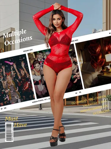 Vista 5 de Buitifo Conjunto de lencería para mujer, babydoll de red, sexy, disfraz de calavera para Halloween