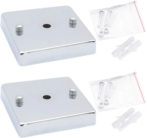 Vista 5 de Placa de luz de techo retro, base cuadrada cromada puntiaguda accesorios colgantes de disco compatibles con lámparas de pared, lámparas de techo