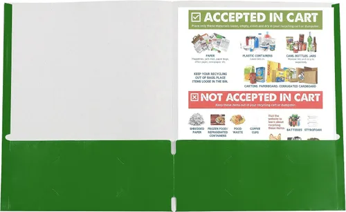Vista 2 de C-Line Carpetas de papel reciclado con dos bolsillos, Variados