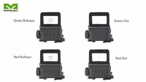 Vista 6 de MEPROLIGHT® MEPRO RDS PRO V2 Mil-Spec - Mira electro óptica de punto rojo, retícula de diana roja de 2.2 MOA, brillo de retícula de 16, Picatinny