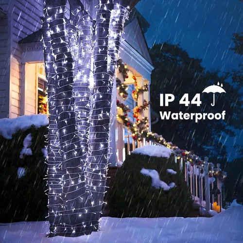 Vista 3 de Luces de Navidad para interiores y exteriores, tira de 200 luces LED para Navidad, de 23 m, con 8 modos, se puede conectar con otras tiras
