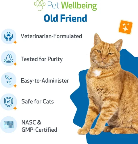 Vista 6 de Pet Wellbeing Old Friend for Senior Cats – Apoya la salud del sistema inmunológico, la movilidad de las articulaciones, los niveles de energía