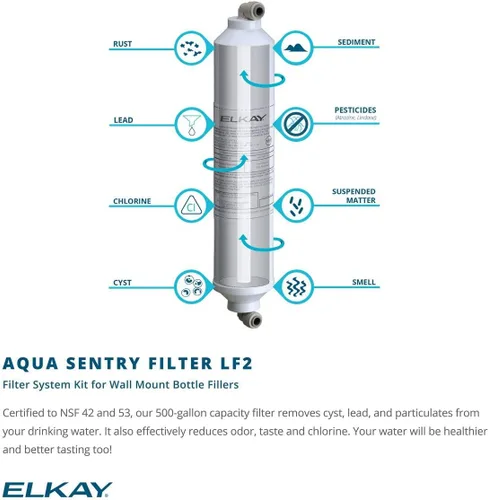 Vista 3 de Elkay Kit de sistema de filtro LF2 Aqua Sentry (enfriadores + fuentes)