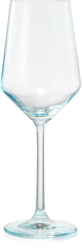 Vista 2 de The Wine Savant Haz tu propio juego de copas de vino individuales, vaso grande de color azul colorido de 12 onzas, estilo italiano alto para vino