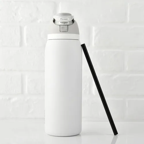 Vista 7 de ALINK Pajitas de repuesto para botella de agua aislada Owala FreeSip de 32 onzas y 24 onzas, paquete de 6 popotes de plástico negro reutilizables