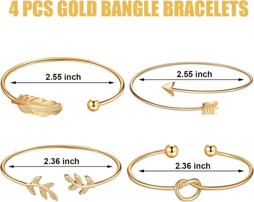 Vista 3 de Hicarer Simple Bar - Juego de joyas de barra vertical, collar, aretes, pulsera ajustable para mujer, Metal