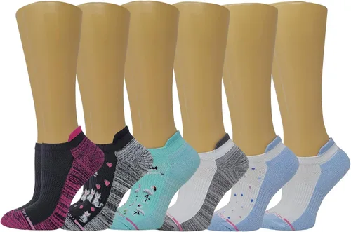 Vista 10 de Dr. Motion 6 pares de calcetines de compresión transpirables acolchados de corte bajo para mujer