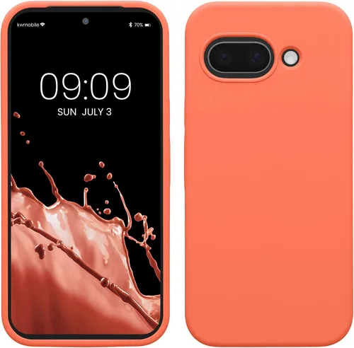 Vista 341 de kwmobile Funda Compatible con Google Pixel 6 Pro - Funda de Teléfono de Silicona TPU con Acabado Suave - Azul Caribe