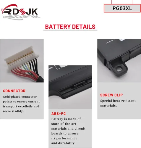 Vista 5 de PG03XL - Batería para portátil HP Pavilion Gaming 15-DK 15-dk0020TX 15-dk0021TX 15-EC 15-ec0000 15-ec1011ns OMEN 5X FPC52 Series PGO3XL HSTNN-OB1I