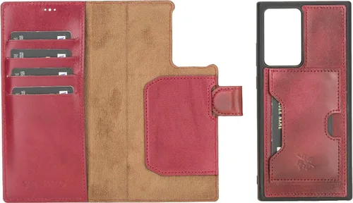 Vista 20 de Venito Florence - Funda de piel compatible con Samsung Galaxy S9, extra segura con bloqueo RFID, cartera desmontable para teléfono (gris decolorado)