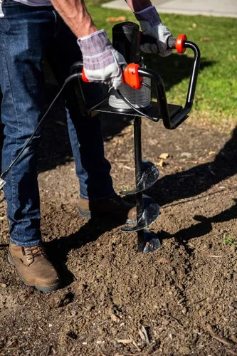 Vista 2 de XtremepowerUS 1500W Post Hole Digger Earth Auger Hole Digger Electric Auger Herramientas de excavación Auger con 6 "Digging Auger Bit Set