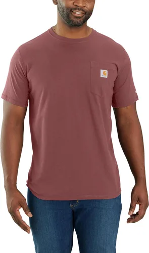 Vista 43 de Carhartt Force - Camiseta de manga corta, con bolsillo, de ajuste holgado y peso medio para hombre Malt