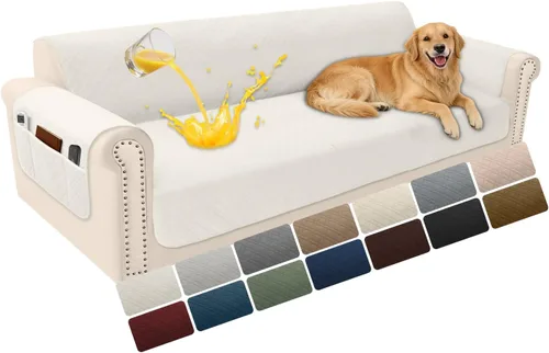 Vista 74 de Fundas de terciopelo 100% impermeables para sofá biplaza, fundas lavables para sofá de 2 plazas, fundas de sofá aptas para mascotas, protector