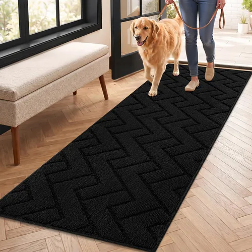 Vista 20 de hicorfe Tapete para puerta delantera para entrada exterior, 20 x 31.5 pulgadas, absorbente, resistente a la suciedad, tapetes de bienvenida