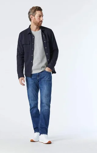 Vista 5 de Mavi Jeans Mens Zach ascenso Regular pierna recta en azul negro Williamsburg