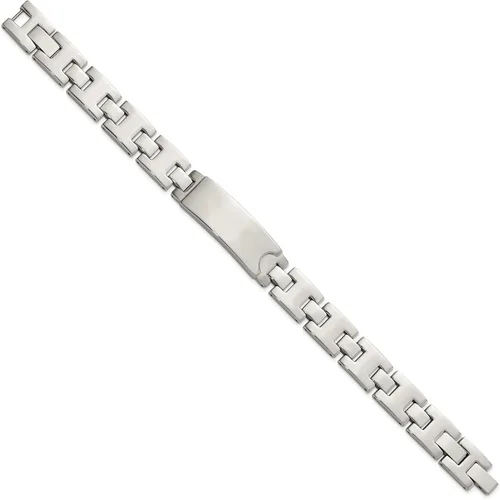 Vista 2 de Chisel Pulsera de placa de identificación pulida de acero inoxidable, Acero inoxidable