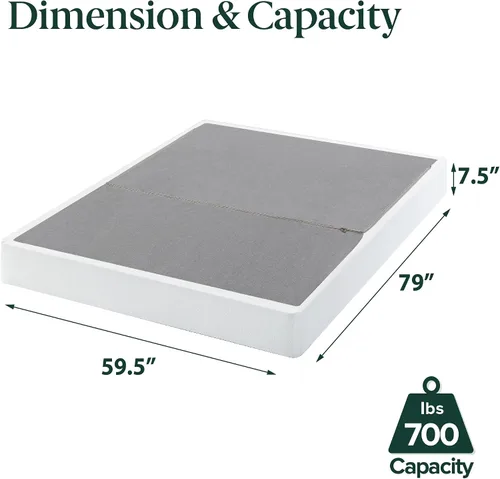 Vista 2 de Somier base de colchón plegable Sleep Master BiFold, Acero, Blanco