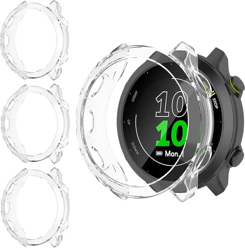 Vista 8 de Paquete de 3 protectores de pantalla de TPU suave para Garmin Negro + negro + negro
