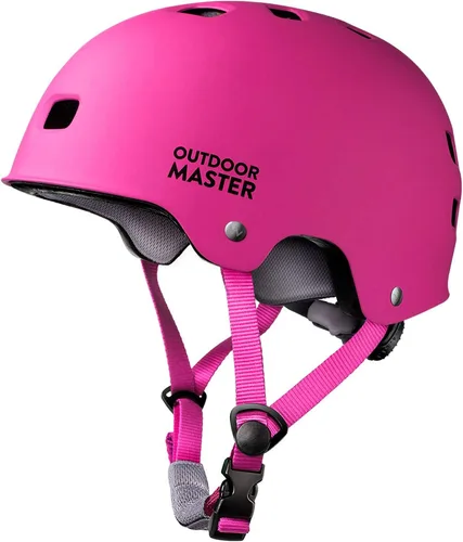 Vista 25 de OutdoorMaster - Casco de patineta y ciclismo, dos forros extraíbles, ventilación, para varios deportes, scooter, patinaje en línea, patinaje