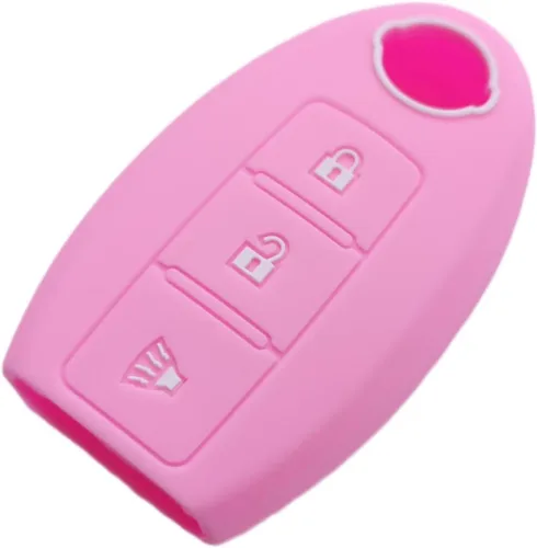 Vista 4 de Funda de Llavero de Silicona Protectora de Carcasa Remota sin Llave Compatible con Nissan Armada Frontier Pathfinder Juke Leaf Murano Quest Rogue