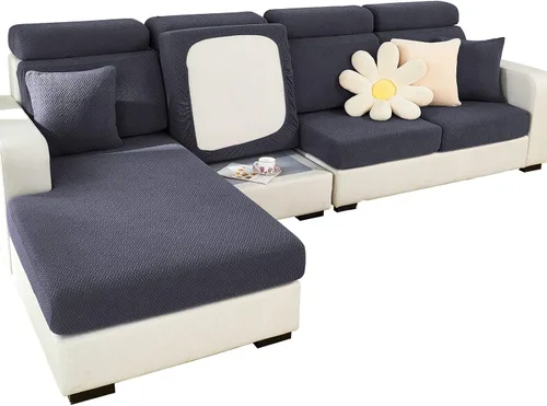 Vista 14 de MIFXIN Funda mágica para sofá, funda elástica universal para cojín seccional en forma de L, protector de muebles para diván