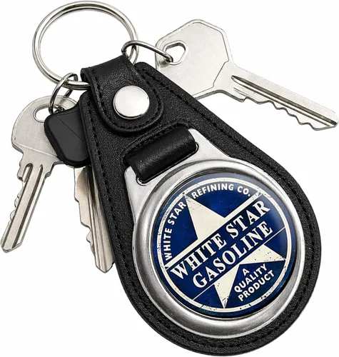Vista 102 de Brotherhood Round Key Chain for Vintage Motor Oil, Petroleum, and