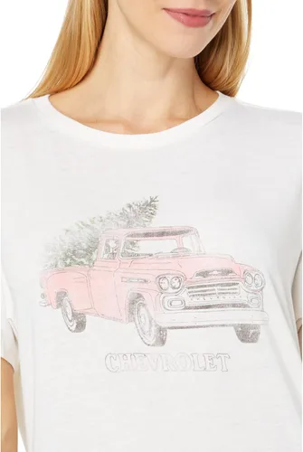 Vista 3 de Lucky Brand Camiseta para mujer Chevy Truck Christmas Tree Boyfriend