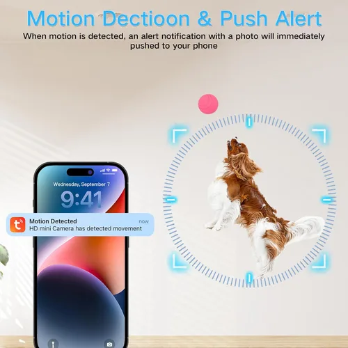 Vista 3 de Cámara de reloj WiFi inalámbrica 1080P HD cámaras ocultas niñera con visión nocturna, cámaras de vigilancia con detección de movimiento