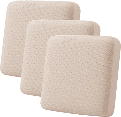 Vista 19 de hyha Fundas de cojín para sofá al aire libre, fundas lavables para sofá seccional, jaspe de diamante, funda elástica para cojín de asiento de sofá