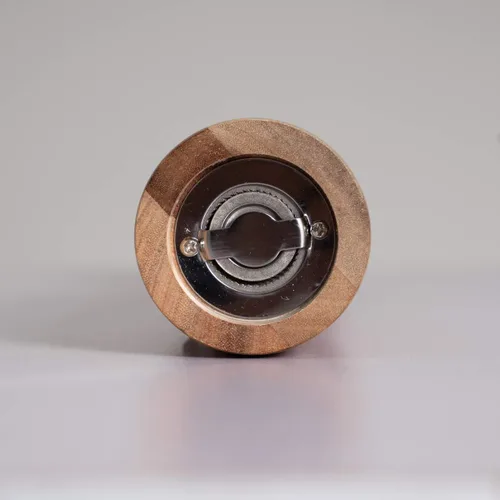 Vista 4 de Molinillo de pimienta, molinillo de pimienta con molinillo ajustable de acero inoxidable, madera de acacia, altura 12 pulgadas / 30 cm