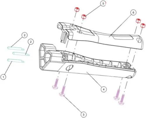 Vista 7 de Receptáculo de cargador de 48 voltios y enchufe para carrito de golf EZGO RXV, mango de enchufe de cargador triangular de 3 pines, OEM # 604321