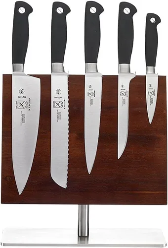 Vista 6 de Mercer Culinary M20000 Genesis - Juego de bloques de cuchillos forjados de 6 piezas, bloque de vidrio templado, color negro