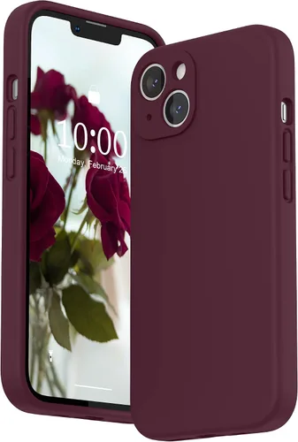 Vista 22 de SURPHY Funda compatible con iPhone 13 con protector de pantalla, (protección de cámara y forro de microfibra suave), funda de teléfono de silicona