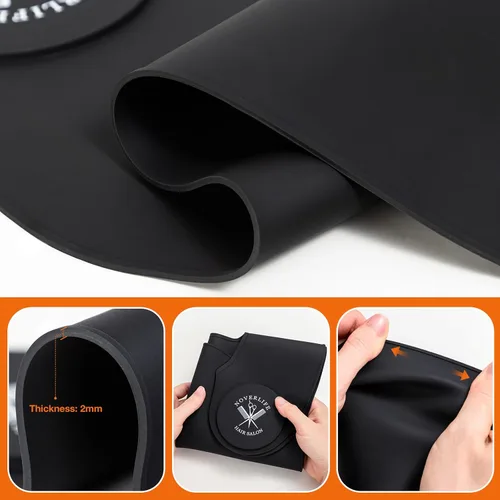 Vista 6 de Noverlife Hair Cutting Collar, Waterproof Silicone Hair Dye Collar, Barber Hair Cutting Pad Haircut Neck Wrap for Salon