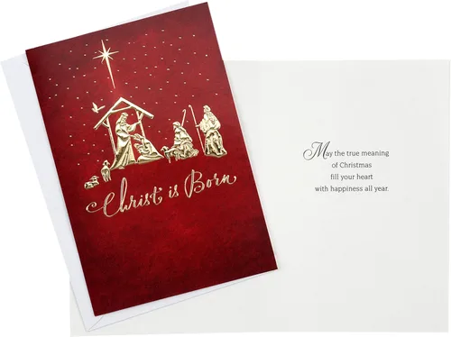 Vista 2 de Hallmark Image Arts - Surtido de tarjetas de Navidad religiosas en caja (4 diseños, 24 tarjetas de Navidad con sobres)