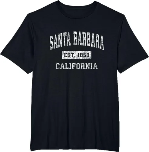 Vista 37 de Camiseta deportiva clásica de Santa Bárbara California CA, Negro, S