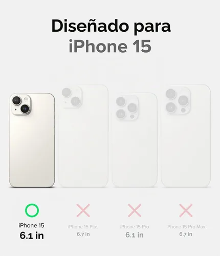 Vista 2 de Funda Ringke Fusion-X para iPhone 15 [Recortes precisos para lentes de cámara] Funda protectora a prueba de golpes de amortiguación pesada de ajuste