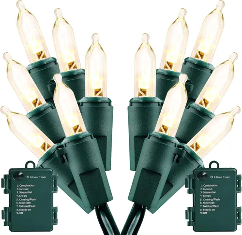 Vista 12 de ASENEK - Guirnalda de luces navideñas adecuadas para patios interiores y exteriores (multicolor, 1 unidad)
