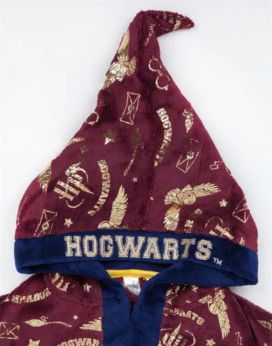 Vista 6 de Harry Potter Bata de pijama para niños con opciones rojas o azules, Azul