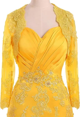 Vista 3 de Vestidos de sirena para madre de la novia con chaqueta para boda, talla grande, vestidos cortos formales de fiesta de noche
