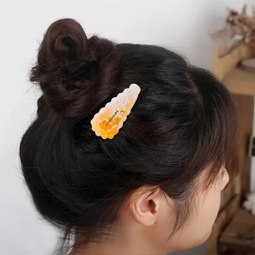 Vista 7 de Kit de 12 pinzas para el cabello Shaker - Horquilla de arena movediza moldes de resina epoxi pasadores de pelo de pata de gato, pinzas de silicona