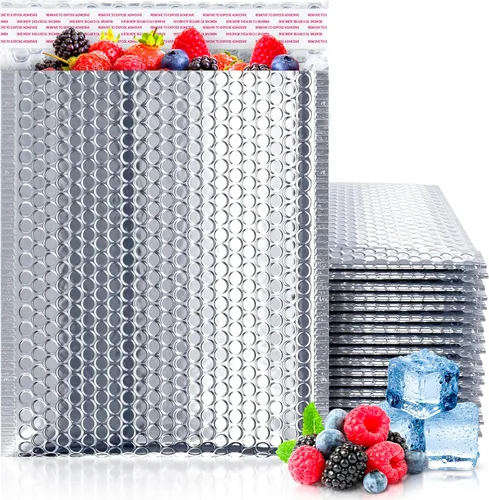 Vista 10 de ABC PACK & SUPPLY Sobres térmicos de burbujas, sobres aislados de papel metálico de 6 x 6 pulgadas, paquete de 10 sobres autoadhesivos impermeables