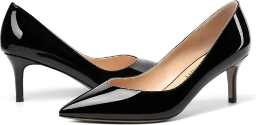 Vista 6 de Zapatos de tacón medio para mujer con puntera puntiaguda y puntera puntiaguda de 2.5 pulgadas