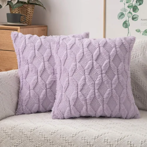 Vista 27 de MIULEE juego de 2 fundas de almohada de lana sintética, bordadas, para sillón, sofá, dormitorio, auto, fundas decorativas