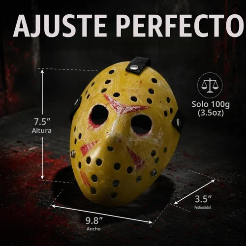 Vista 3 de Máscara de disfraz para fiesta de Halloween, accesorio de cosplay