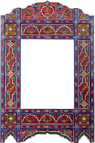 Vista 9 de Marco de espejo marroquí, espejo de granja, espejo de arco, espejo de madera grande, marco de espejo de baño rústico, pared colgante rectangular