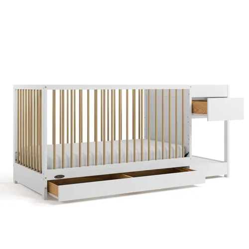 Vista 17 de Graco Teddi - Cuna convertible 5 en 1 con cajón, color negro