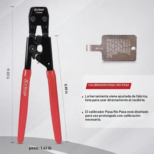 Vista 6 de IWISS PEX - Crimpadora para abrazaderas de acero inoxidable de 3/8 a 1 pulgada. Incluye 20 abrazaderas de 1/2 pulgada y 10 abrazaderas de 3/4